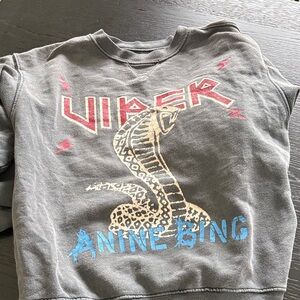 Anine Bing Charcoal Viper Sweatshirt